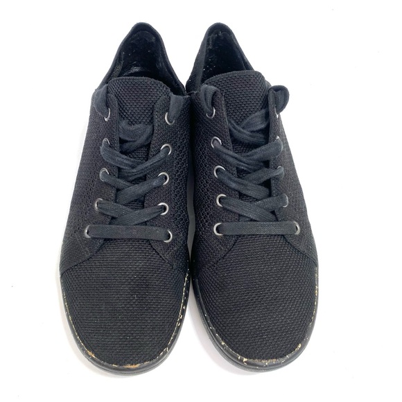 Eileen Fisher Women’s Sneakers Sz 10 Black Textile Lace Up Low Top Comfort Shoes - Picture 3 of 11